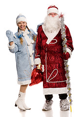 Image showing Santa Claus and Snow Maiden