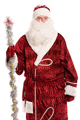 Image showing Portrait of Santa Claus isolated in white