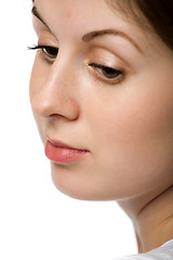 Image showing brown-eyed woman close-up portrait