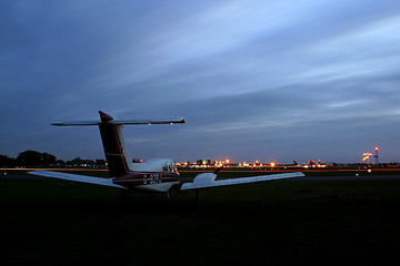 Image showing small plane waiting to take off