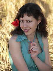 Image showing Girl in field