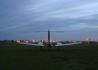 Image showing small plane waiting to take off