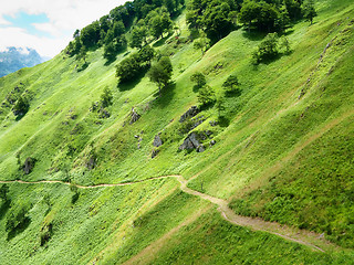 Image showing High mountain trail