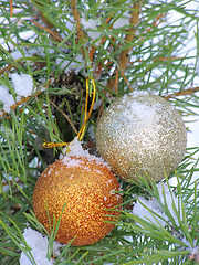 Image showing Christmas balls