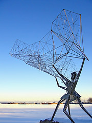 Image showing Winter metallic sculpture