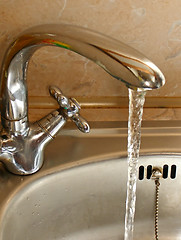 Image showing Tap with water