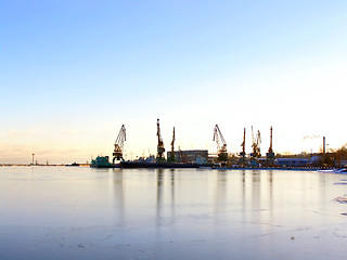 Image showing  Winter port