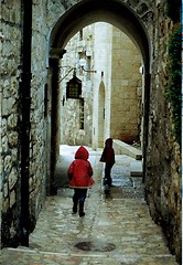 Image showing rainy day in old jerusalem