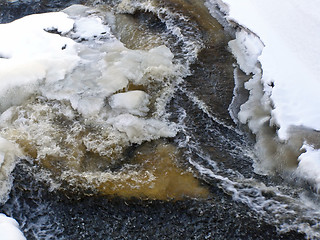 Image showing Waves in snow