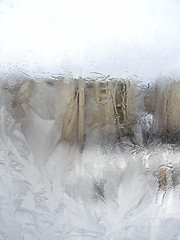 Image showing Frost town window