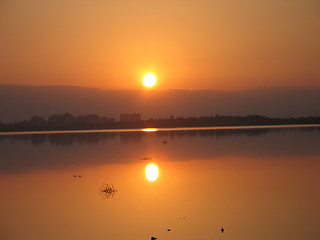 Image showing Glorious sunrise. Larnaca. Cyprus