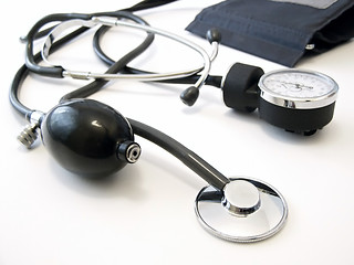 Image showing Manometer with stethoscope