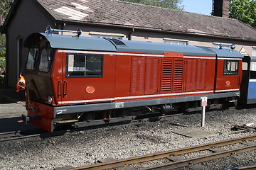 Image showing miniature diesel train