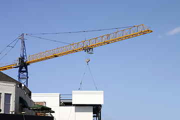 Image showing large crane used in a construction