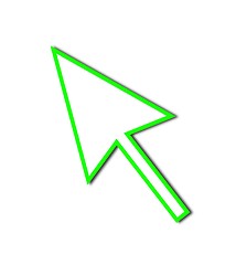 Image showing Cursor Arrow Mouse Green Line