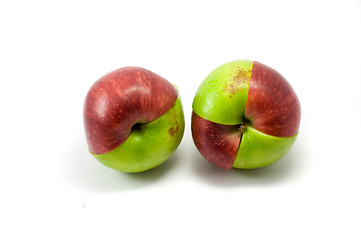 Image showing Mixed red and green apples