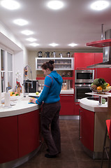 Image showing Red kitchen