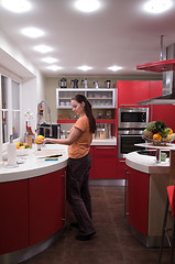 Image showing Red kitchen