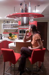 Image showing Red kitchen