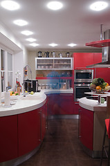 Image showing Red kitchen