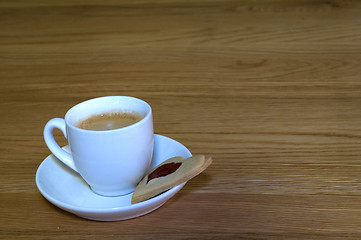 Image showing Cup of coffee on the table