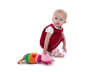 Image showing Baby sitting on the floor