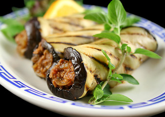 Image showing Egg Plant And Beef Rolls 