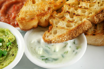 Image showing Turkish Bread And Dips