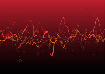 Image showing Red Abstract lines background