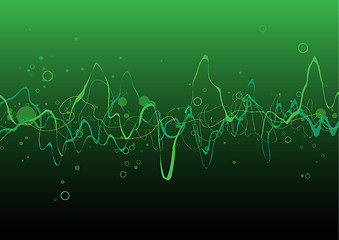 Image showing Green Abstract lines background