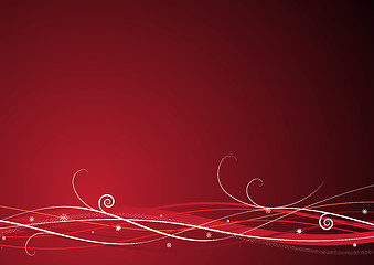 Image showing Red Christmas background