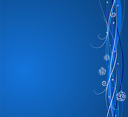 Image showing Blue Christmas background