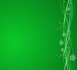 Image showing Green Christmas background