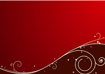 Image showing Red  Christmas background