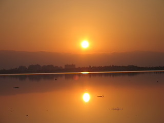 Image showing Magic sunrise. Larnaca. Cyprus