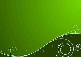 Image showing Green Christmas background