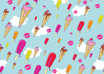 Image showing ool hand-drawn ice creams