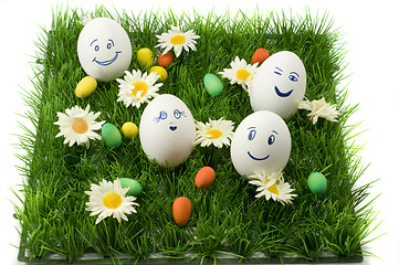 Image showing Happy eggs