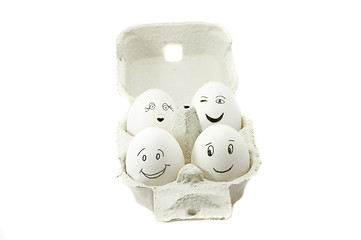 Image showing Smiling eggs