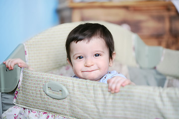 Image showing smiling baby, soft focus