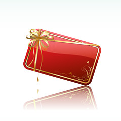 Image showing red decorated gift card