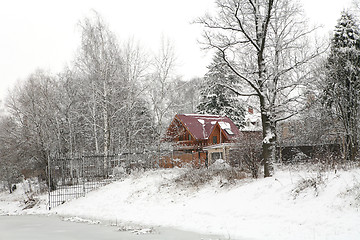 Image showing winter landscape with house