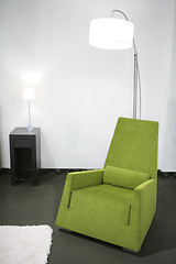 Image showing interior with green easy-chair