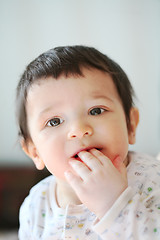 Image showing small boy waits its the first teeth