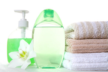 Image showing green soap and green vial