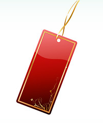 Image showing  Shiny red price tag 