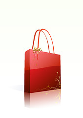 Image showing red shopping bag