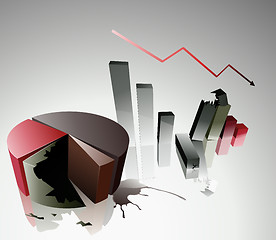 Image showing Concept of a financial crisis