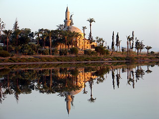 Image showing Mosque reflections. Larnaca. Cyprus