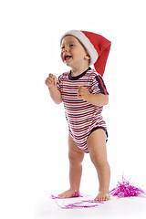 Image showing smiling santa baby